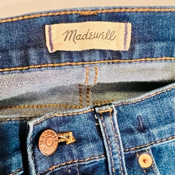 Madewell Skinny Jeans 9" High Rise Women's Size 29 Stretch Dark Wash - Picture 4 of 5